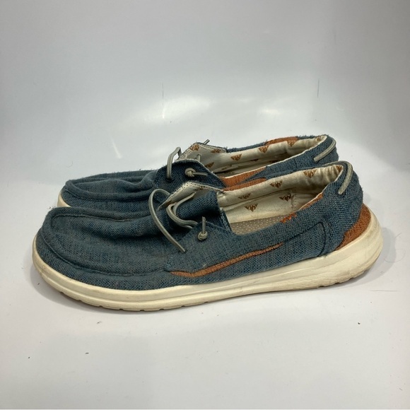 Hey Dude Welsh slip on loafers in chambray blue size 12 - Picture 3 of 8